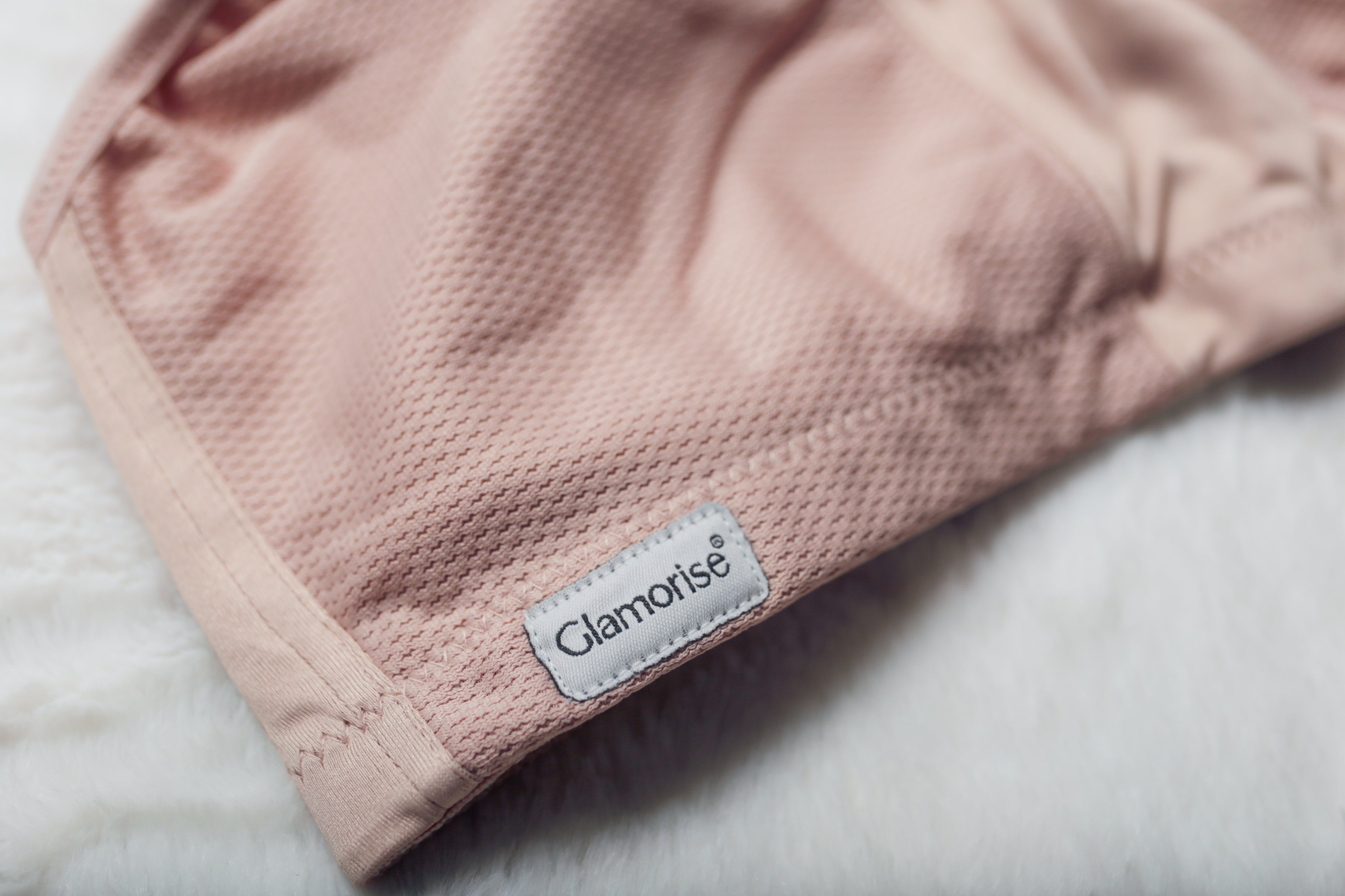 Glamorise 38D 38DD No Bounce Crossover Wireless Sports Bra Beige 1866