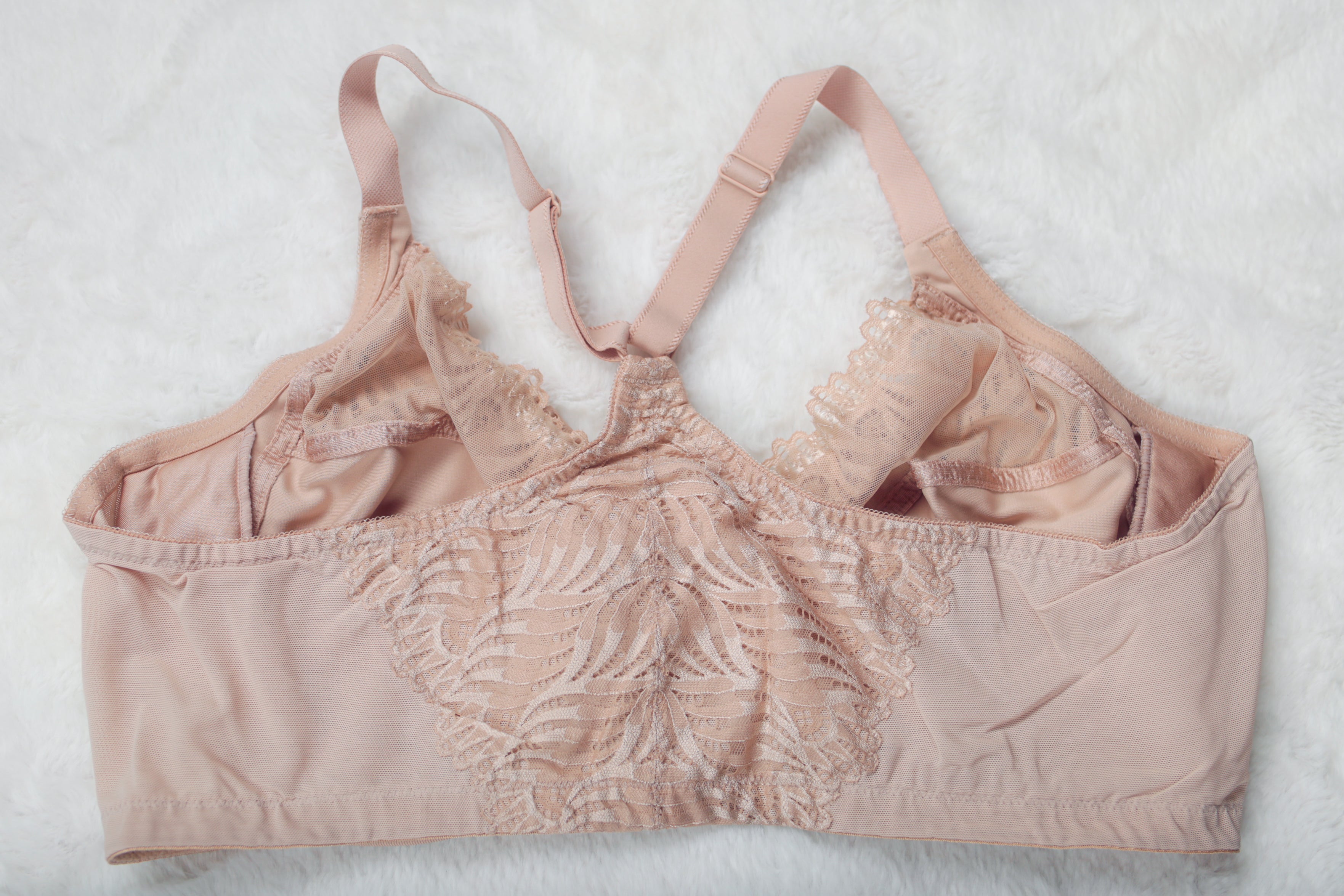 Glamorise 44DD WonderWire Front-Close T-Back Full Coverage Underwire Bra Beige 1246