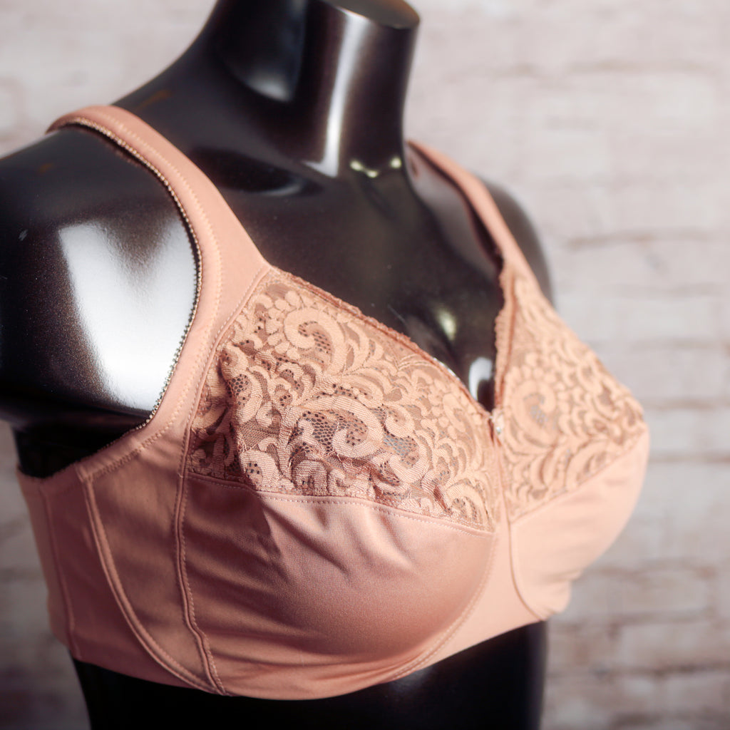 Glamorise MxG 42DD Soft Shoulder Full Coverage Wireless Bra Beige 9300