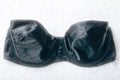 Lily of France Vintage Retro Satin Underwire Strapless Bra Black 32C