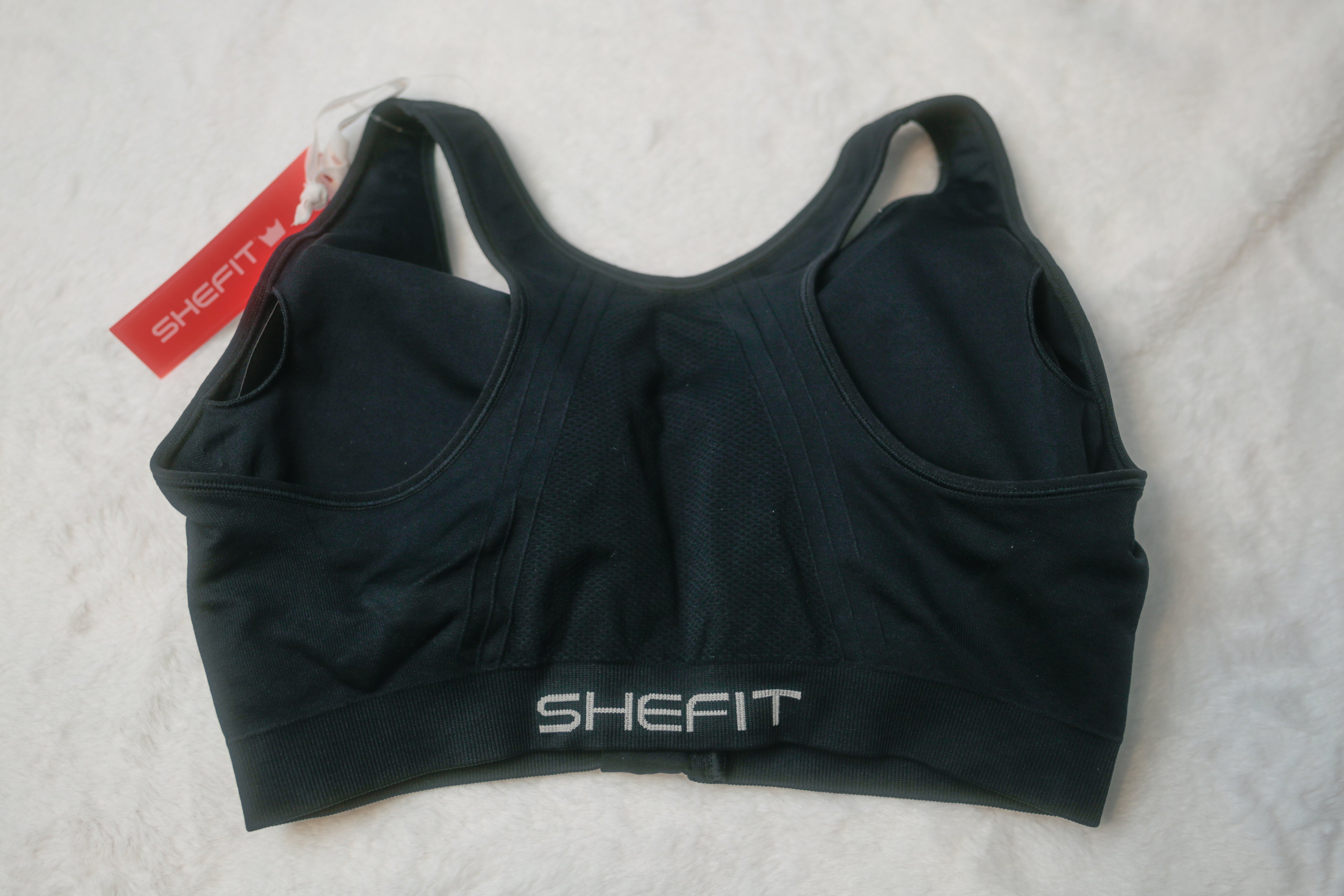Shefit 2Luxe Lounge Wireless Comfort Front-zip Low-impact Sports Bra Black NEW