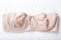 Wacoal Halo Lace Strapless 65449 Unlined Underwire Bandeau Bra Beige 32B