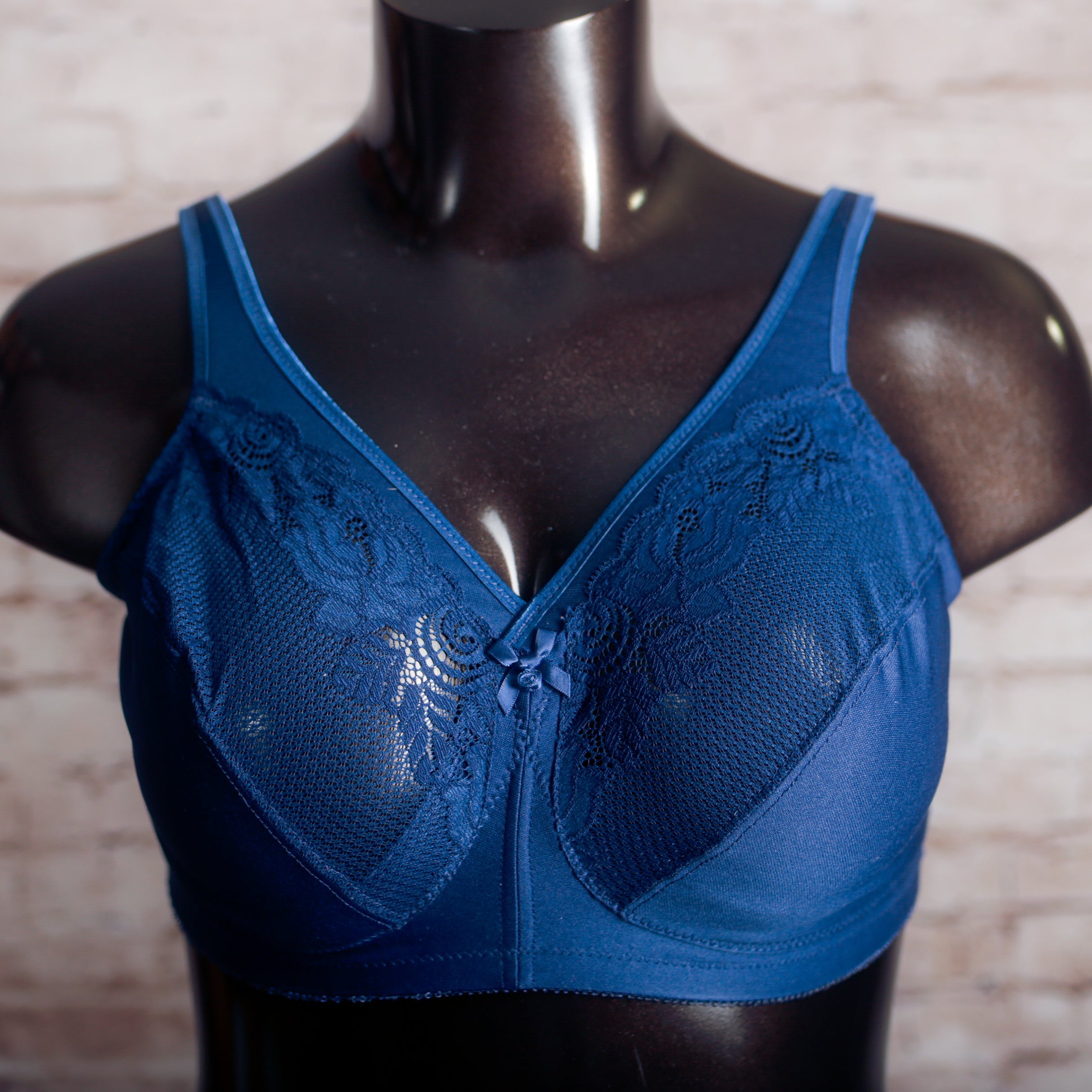 Glamorise 38H UK 38G MagicLift Minimizer Full Coverage Underwire Bra Blue 1003