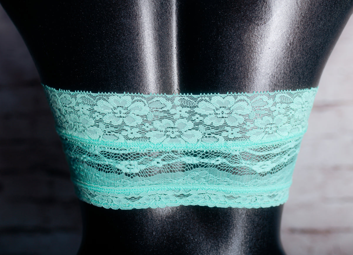 Free People Intimately Unlined Stretch Lace Bralette Bra Green Small