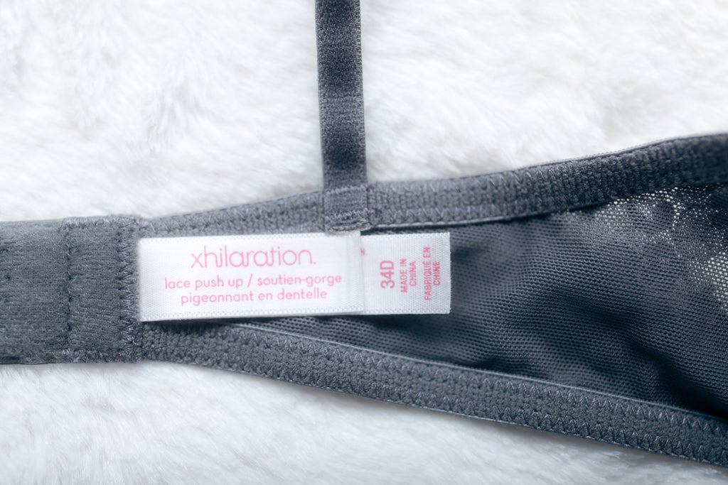 Xhilaration Molded Seamless J-hook Underwire T-shirt Bra Gray 34D