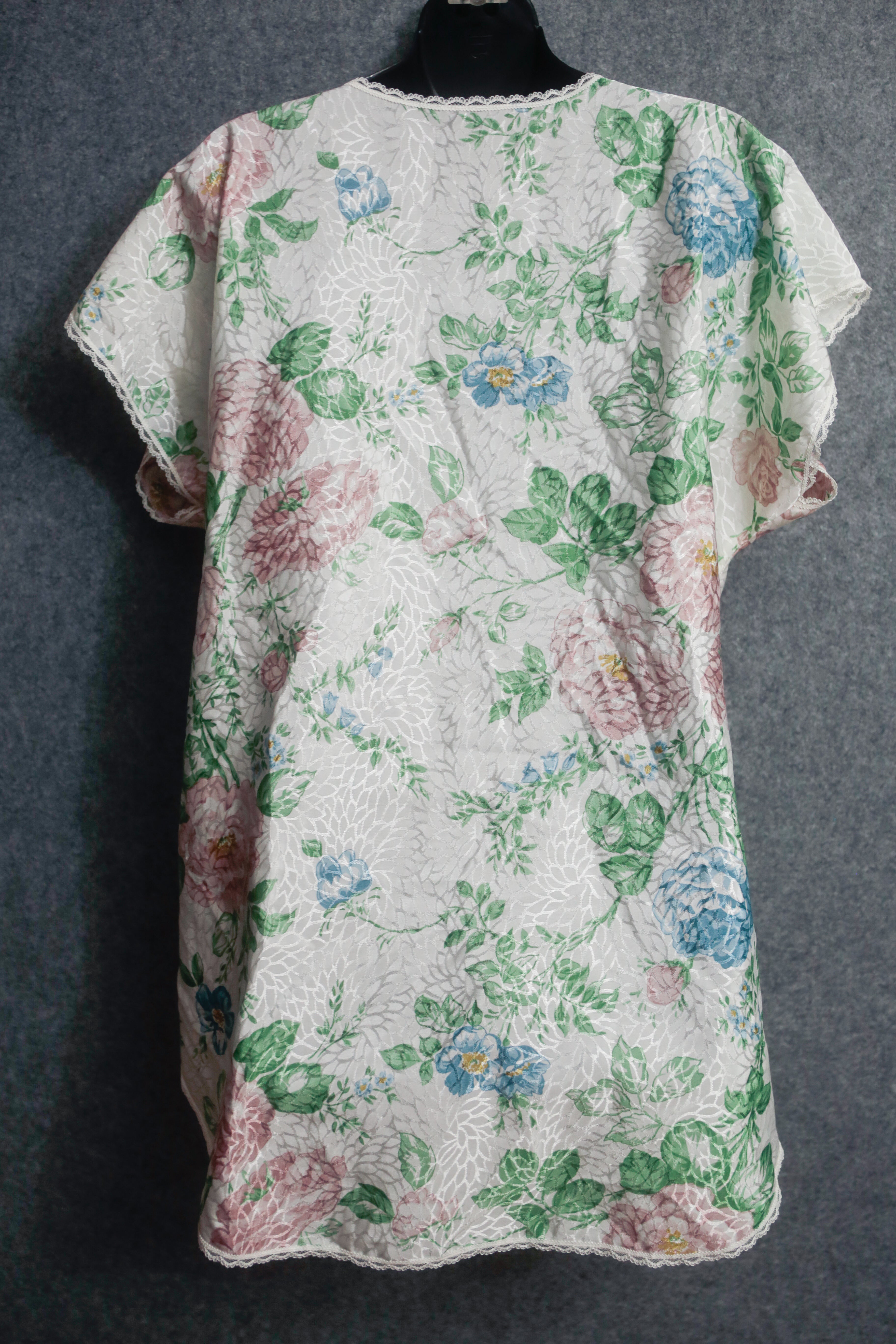 Deena 80s Vintage Floral Lace Sleep Shirt Nightie Medium