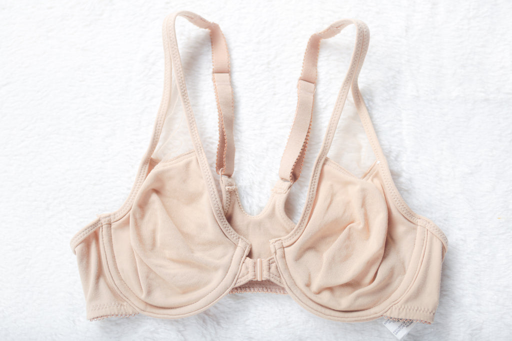 Body by Wacoal Racerback 65124 Unlined Front Close Underwire Bra Beige 32B