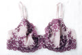 Wacoal Embrace Lace 65191 Unlined Sheer Embroidered Underwire Bra Purple 36C