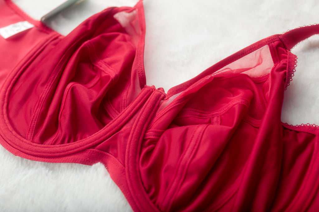 Goddess Keira US 36H UK 36FF GD6090 Satin Underwire Full Figure Underwire Bra Red NEW