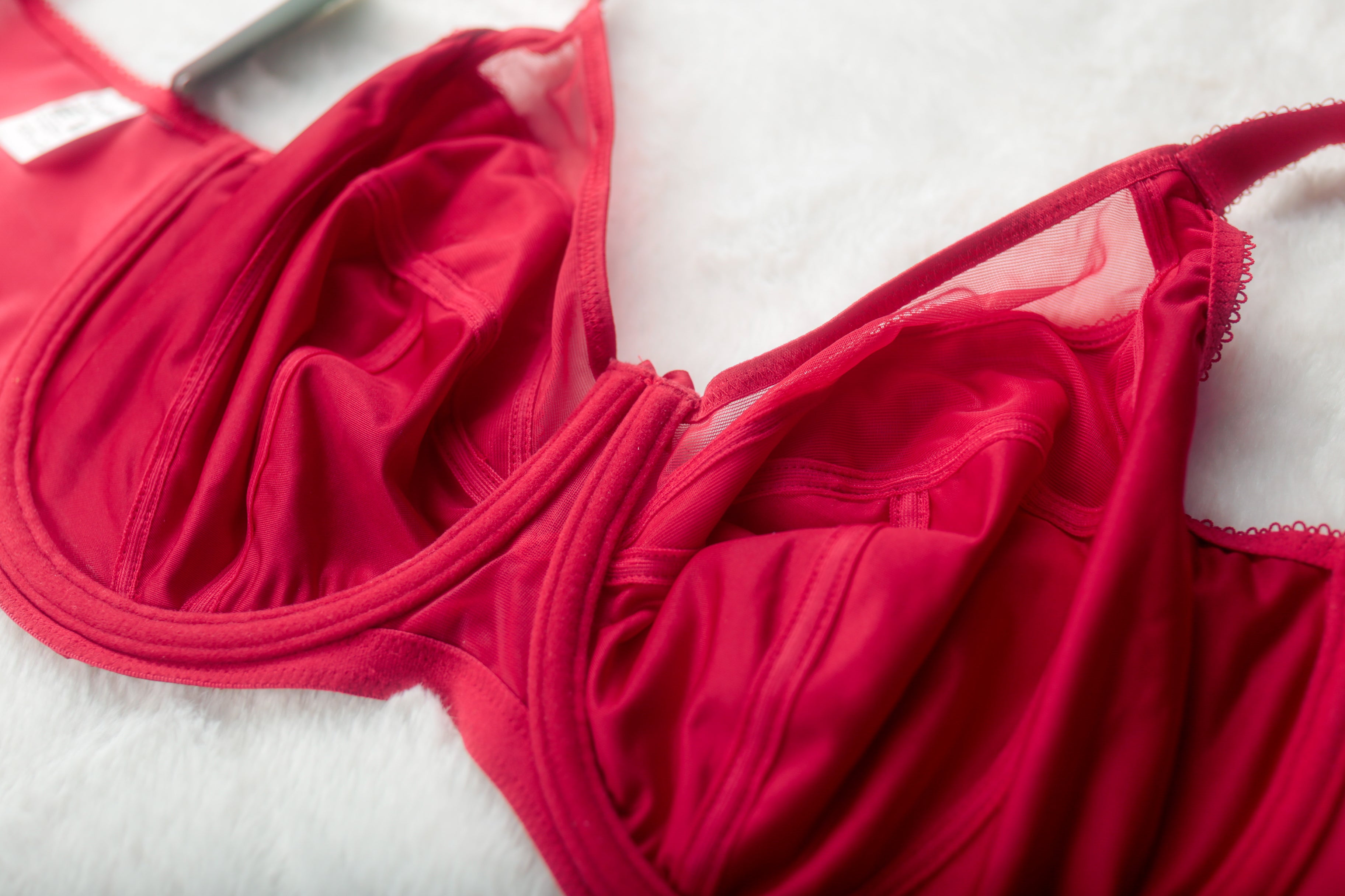 Goddess Keira US 36H UK 36FF GD6090 Satin Underwire Full Figure Underwire Bra Red NEW