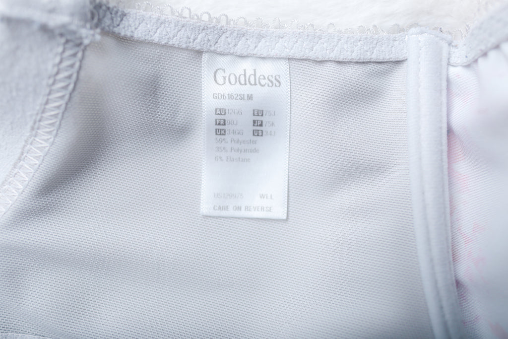 Goddess Kayla Banded GD6192 Satin Underwire Full Figure Underwire Bra Floral US 34H UK 34FF