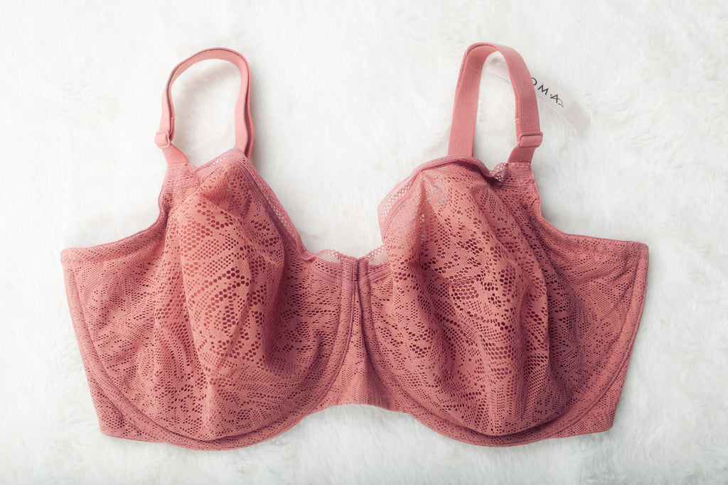 Soma 38G Stretch Lace Balconette Unlined Underwire Bra Mauve NEW