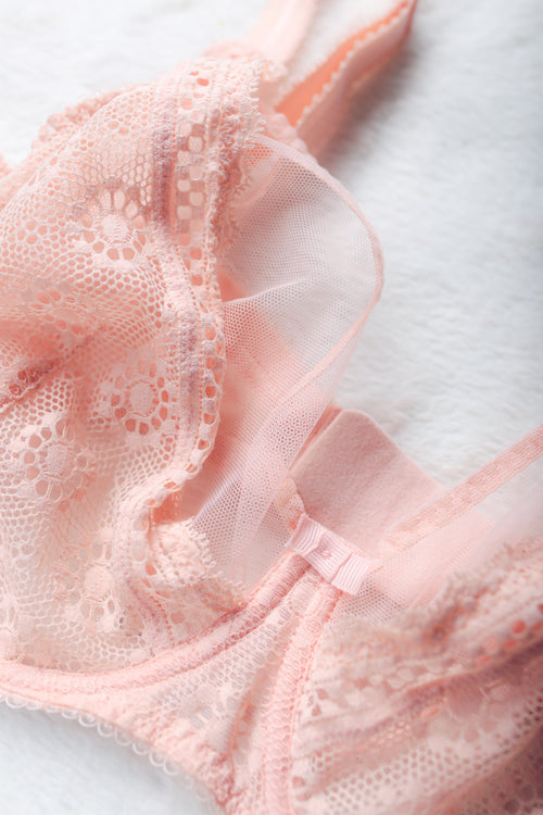 Freya AA5211 Love Note High Apex Unlined Plunge Bra Pink US 34H UK 34FF