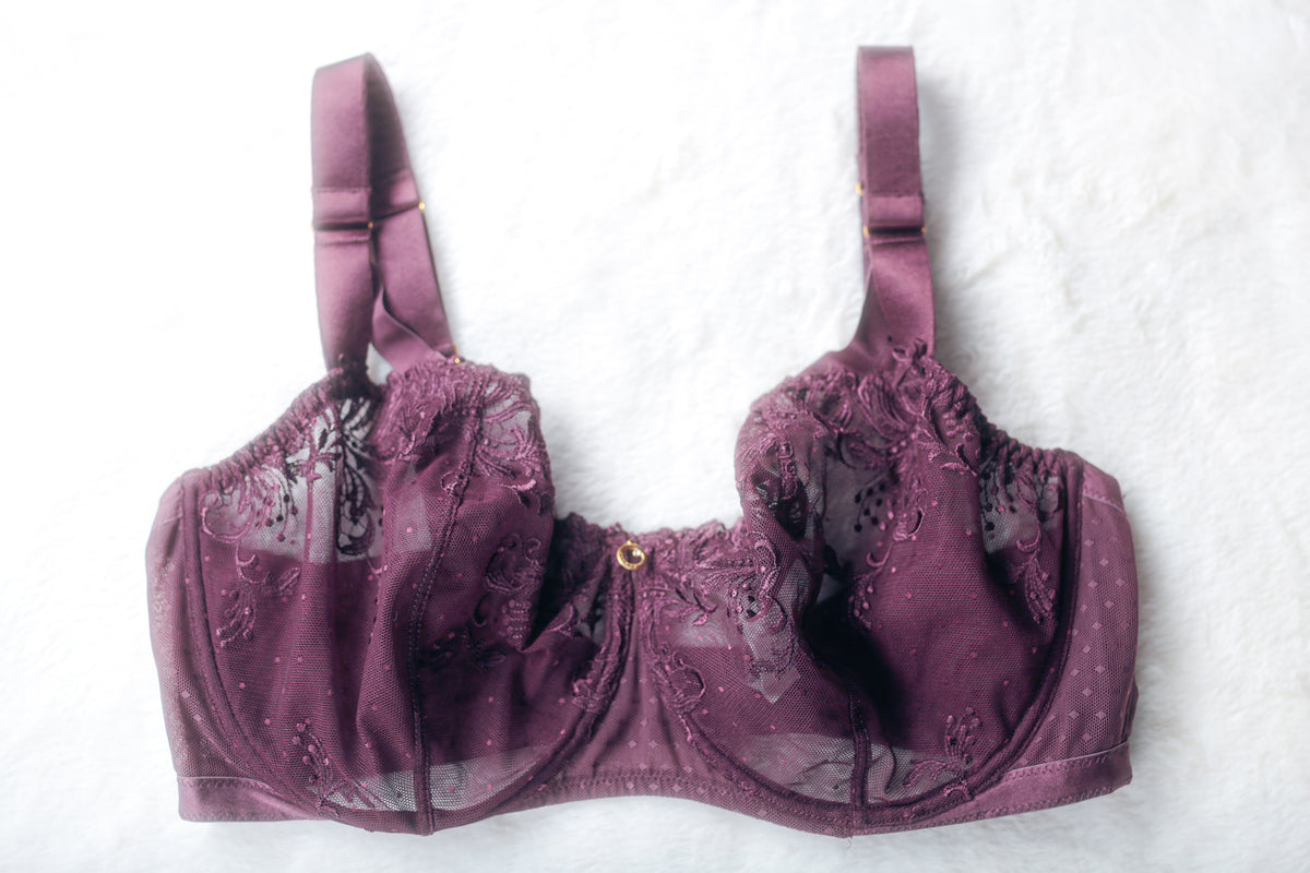 Aubade Femme Passion Comfort Half Cup Bra Purple 36G