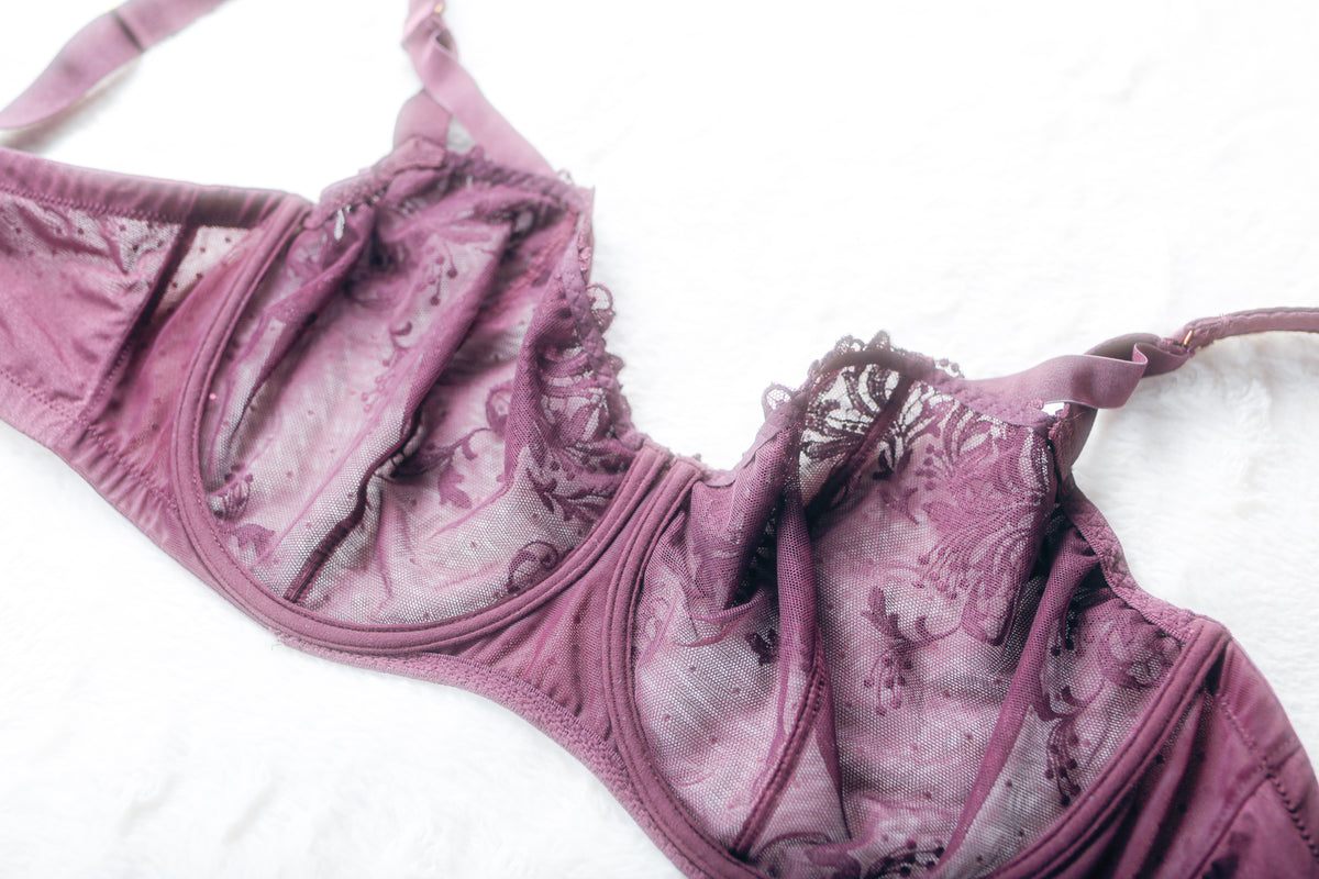 Aubade Femme Passion Comfort Half Cup Bra Purple 36G