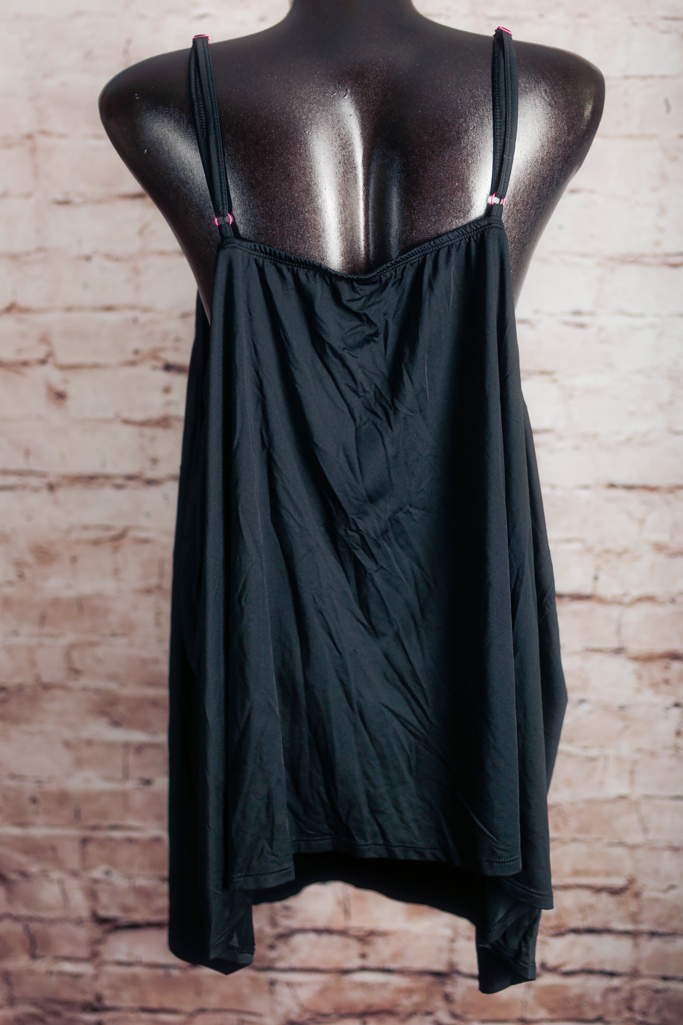 Sleep by Cacique Dreamycool Comfy Sleep Cami Top Black Knit Size 30 / 32 5XL NEW