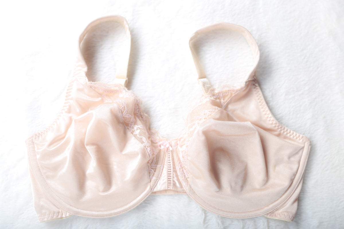 Vassarette 75-457 Retro Unlined Satin Bra Beige 40D