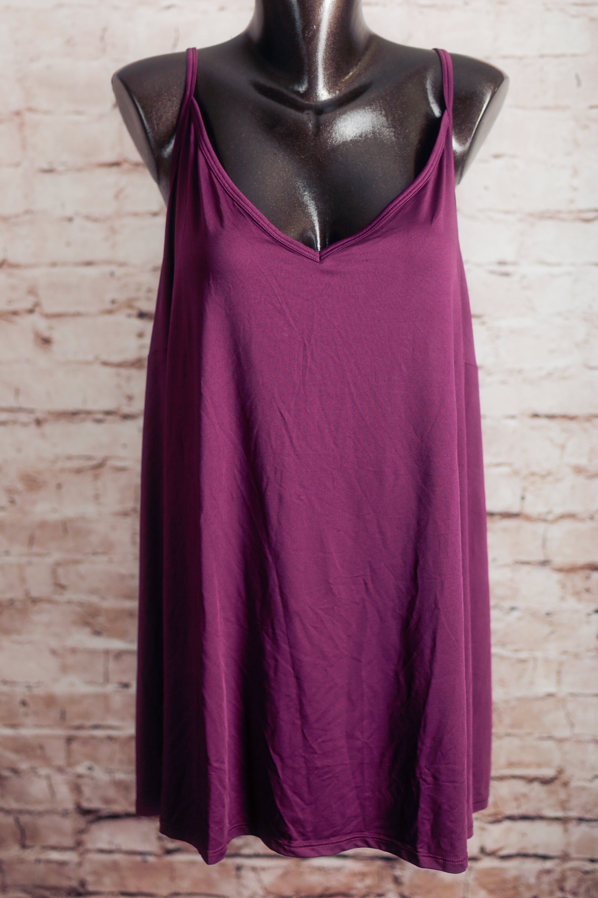 Sleep by Cacique Dreamycool Comfy Sleep Cami Top Purple Knit Size 30 / 32 5XL NEW