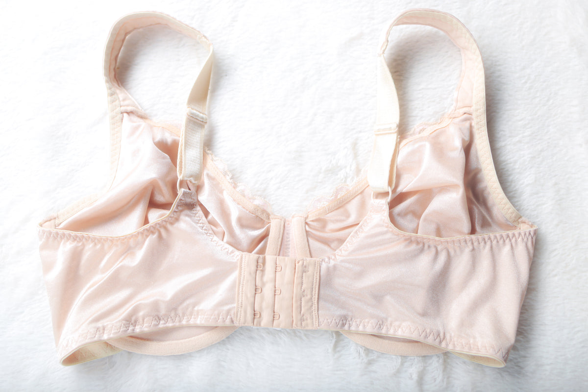 Vassarette 75-457 Retro Unlined Satin Bra Beige 40D