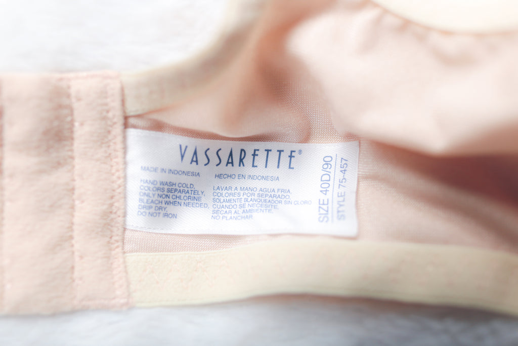 Vassarette 75-457 Retro Unlined Satin Bra Beige 40D