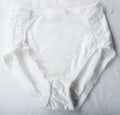 Playtex Secrets 2834 Vintage Shaping Satin Lace Brief Panties Large White
