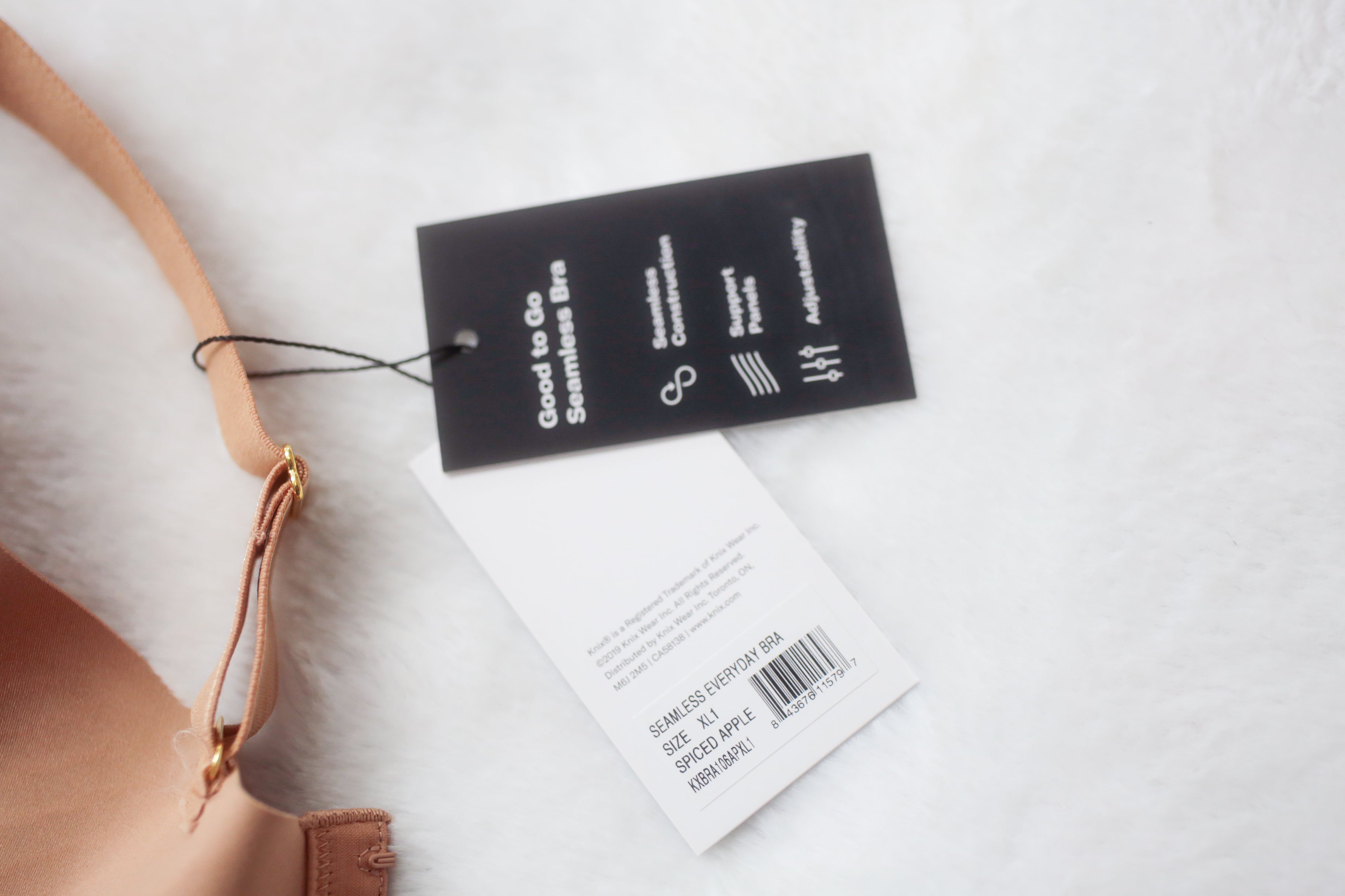 Knix 7++ 36G 38G 36H 38H Good to Go Seamless Wireless Contour T-shirt Bra Beige NEW