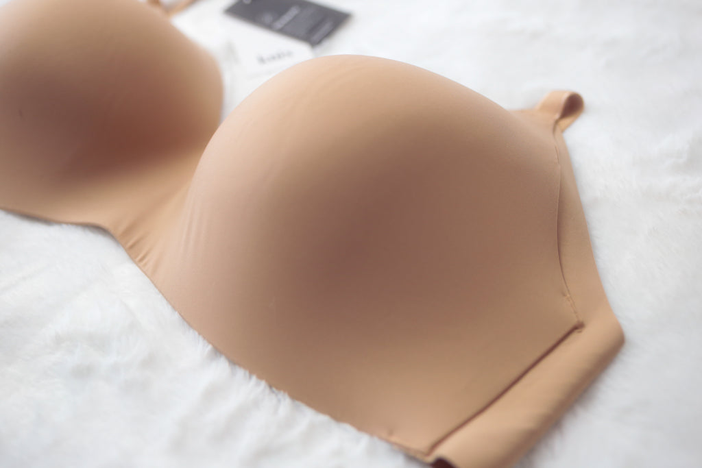 Knix 7++ 36G 38G 36H 38H Good to Go Seamless Wireless Contour T-shirt Bra Beige NEW