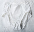 Playtex Secrets 2834 Vintage Shaping Satin Lace Brief Panties Large White