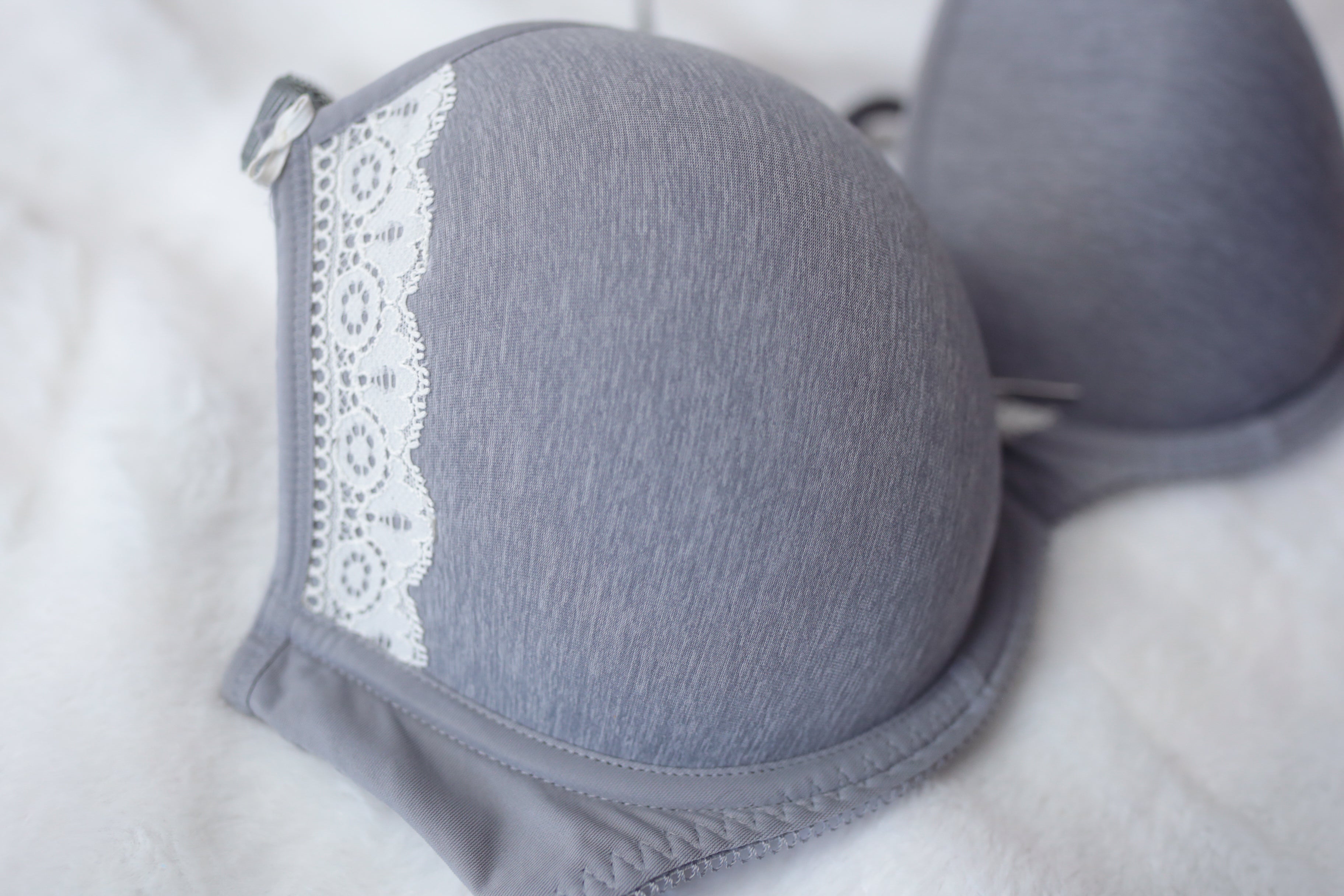 Freya 34G UK 34F Deco Delight Plunge AA1561 Underwire T-shirt Bra Grey