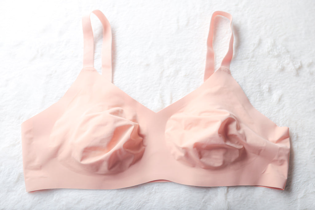 Knix 5 Seamless Wireless Contour Bra Beige 38C 40C 36D 38D