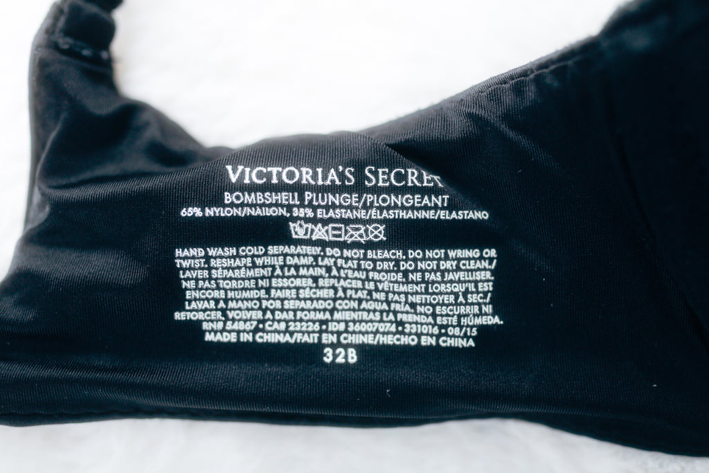 Victoria's Secret Bombshell Plunge Push-up Bra Black 32B