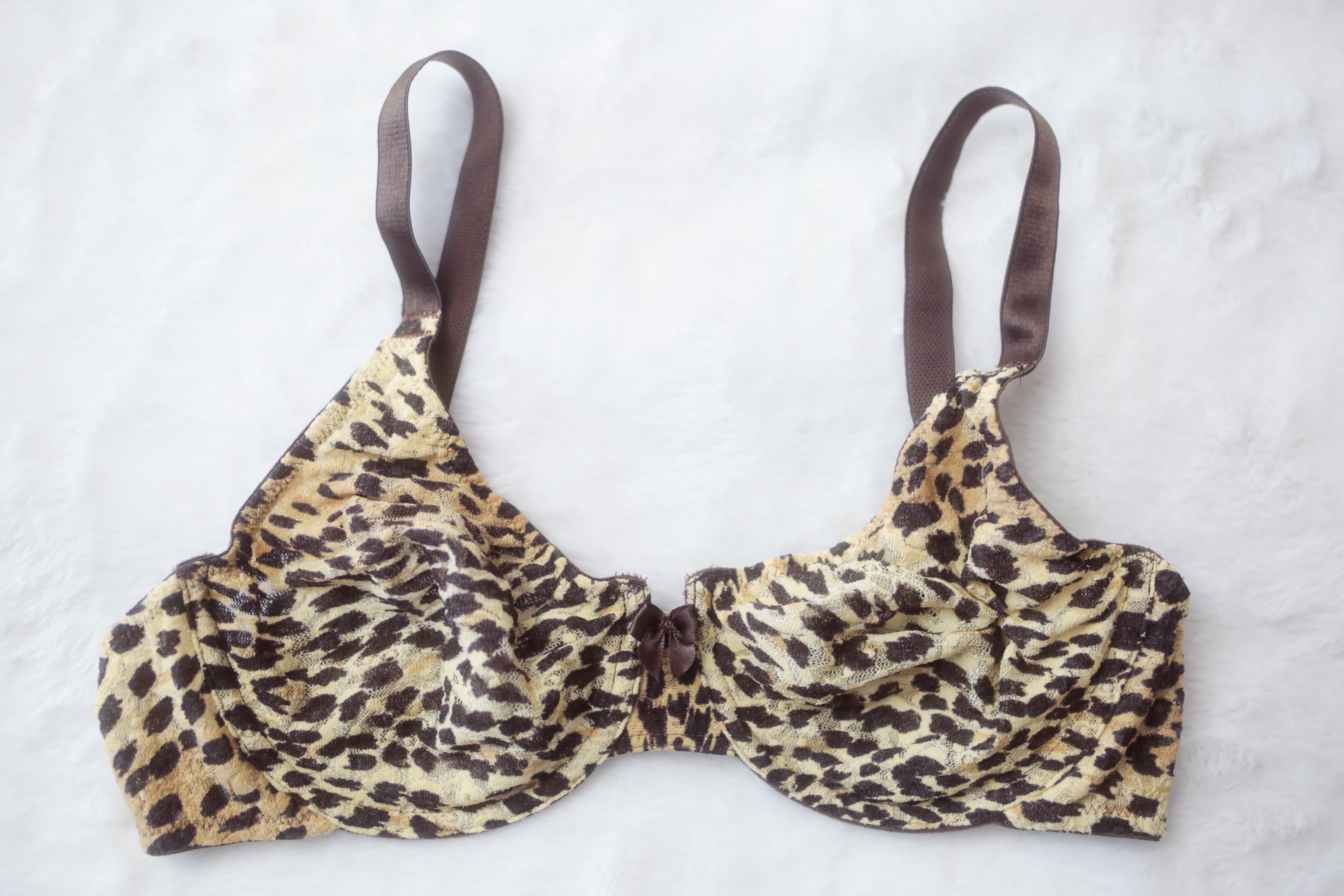 Wacoal 36C Seamless Halo 65146 Unlined Underwire Bra Leopard