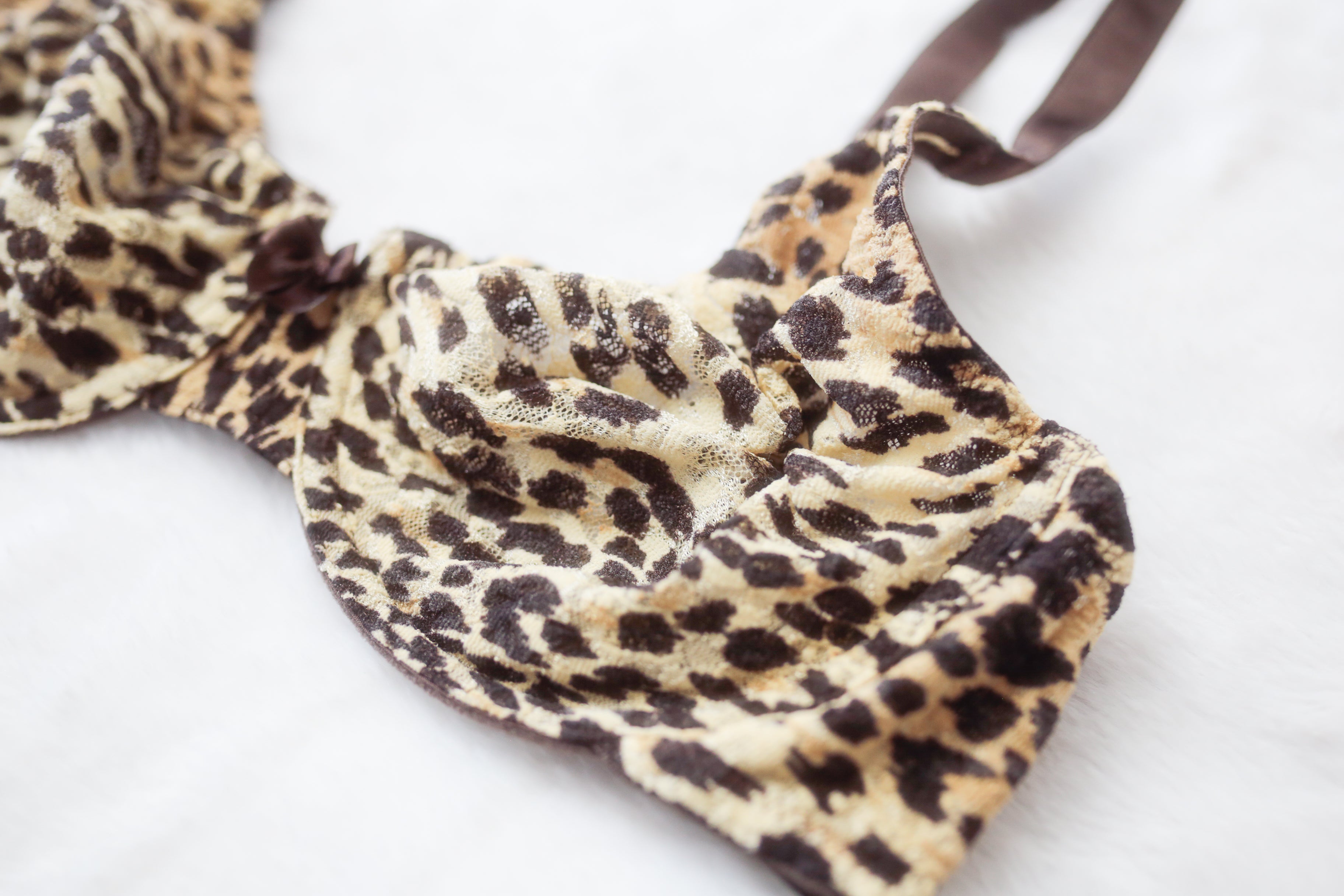 Wacoal 36C Seamless Halo 65146 Unlined Underwire Bra Leopard