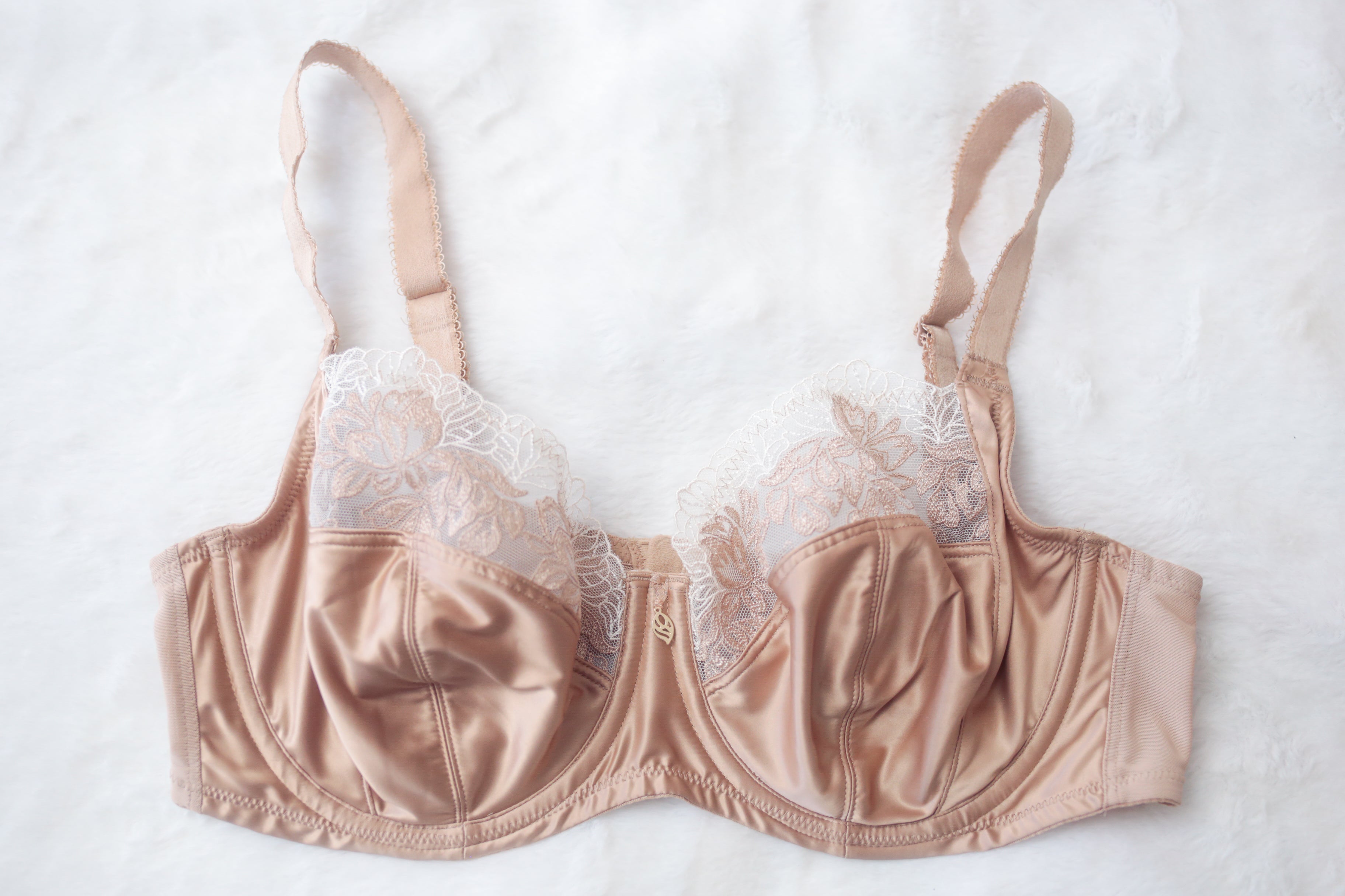 Wacoal 36D Side Note 855377 Lined Underwire Bra Beige