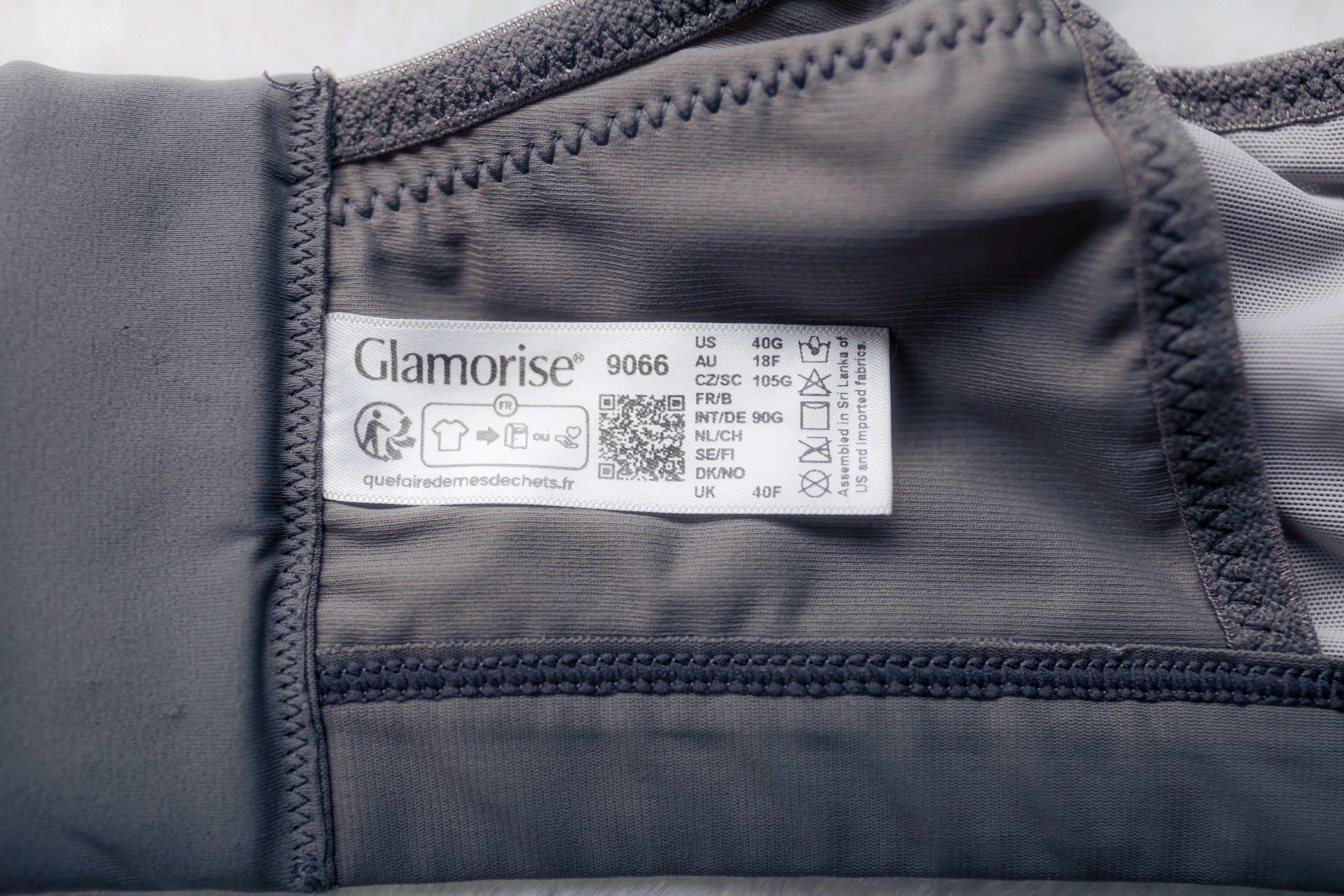 Glamorise 40G Underwire High Impact Sports Bra Gray 9066