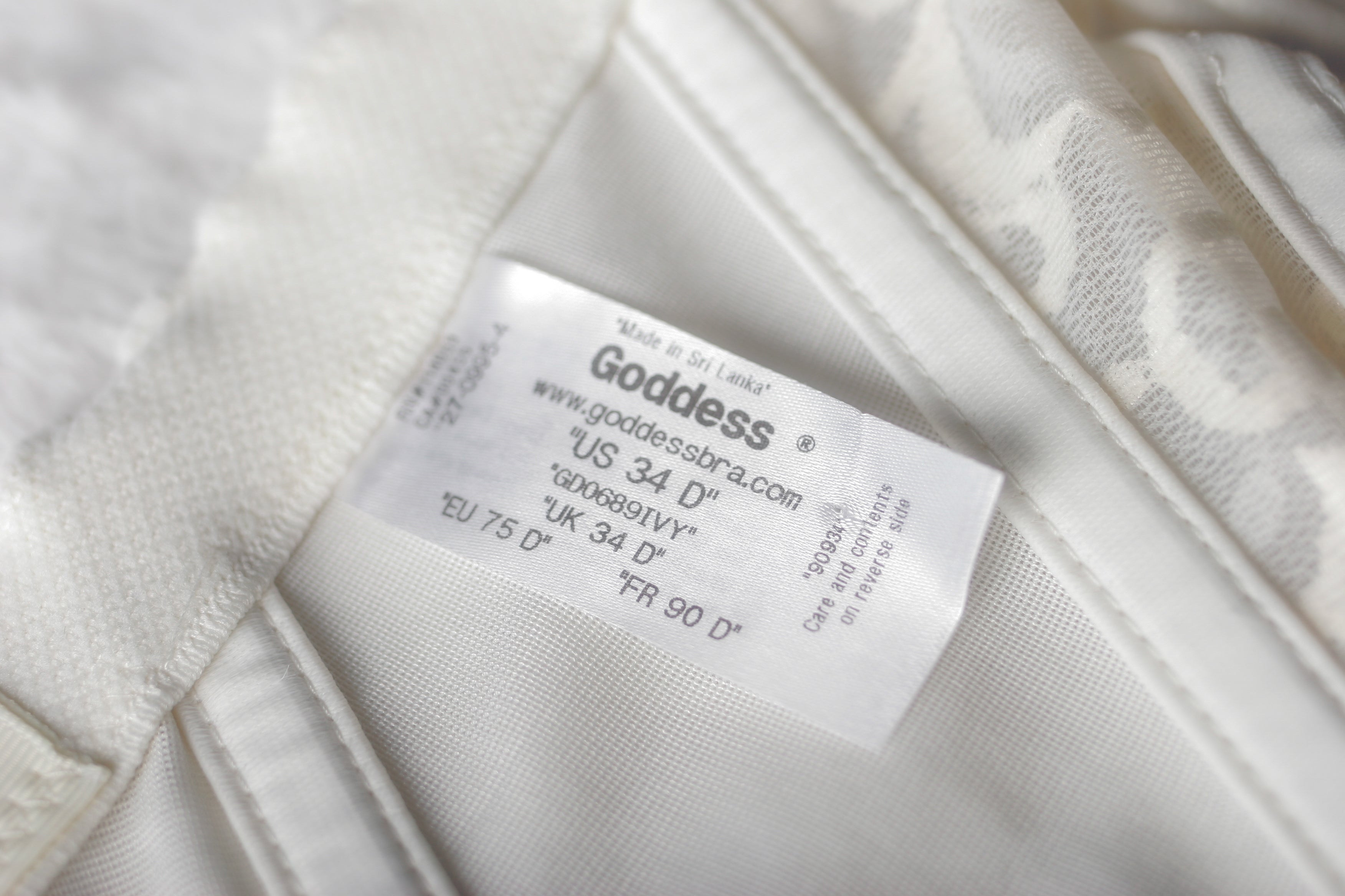 Goddess 34D Unlined Bustier Corset Low Back Boned Bra White