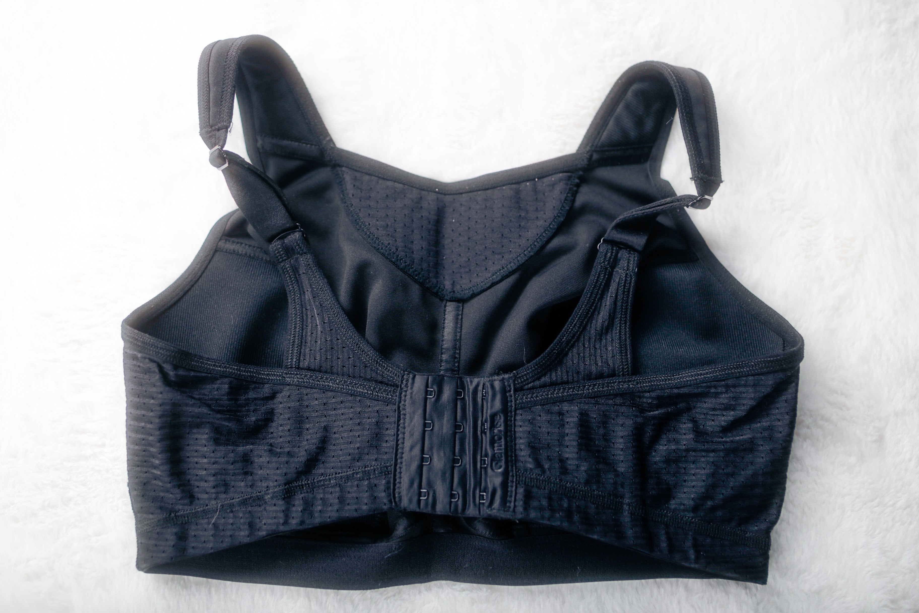 Glamorise US 34F UK 34E No Bounce Camisole Elite Wireless Sports Bra Black 1067