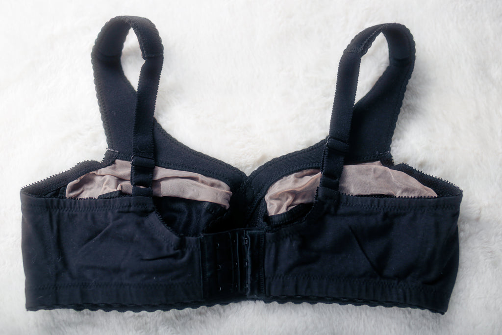 Glamorise 38B MagicLift Cotton Soft Cup Full Coverage Wireless Bra Black 1001