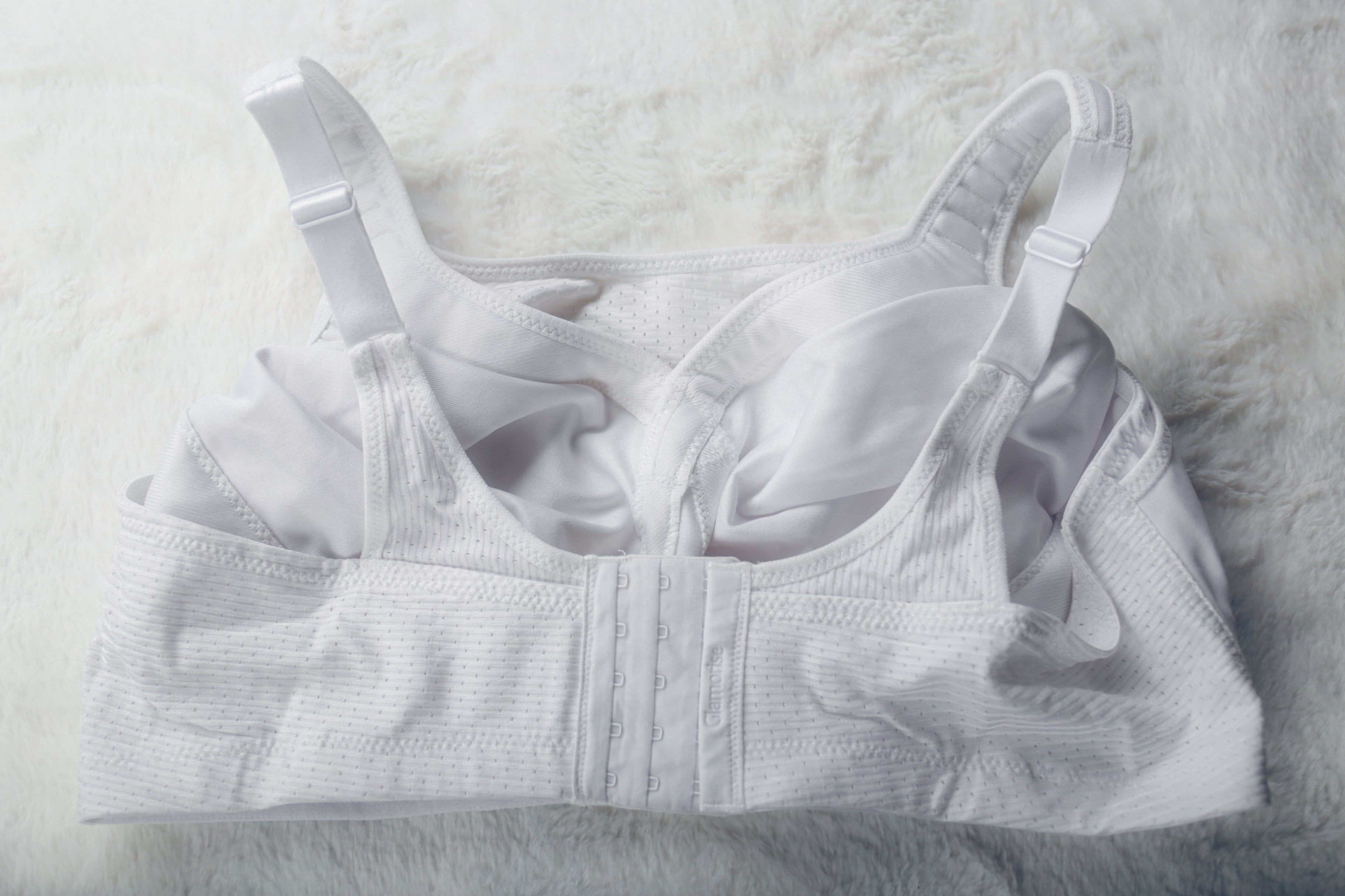 Glamorise Sport US 44F UK 44E Custom Control Wireless Sports Bra White 1166