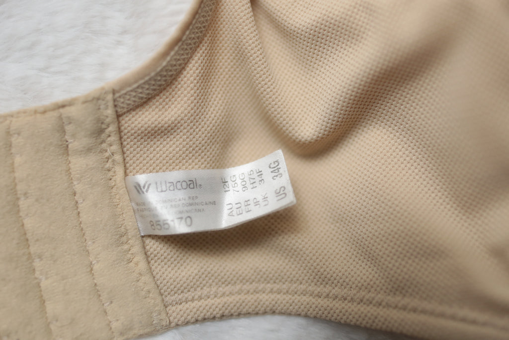 Wacoal 34G 34DDDD Sports Bra Simone Sport 855170 Underwire Beige