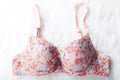 No Boundaries Molded Seamless Underwire Push-up T-shirt Bra Pink Floral 34A