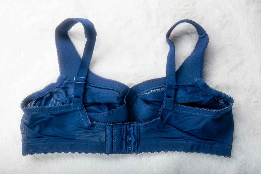 Glamorise 38B MagicLift Cotton Soft Cup Full Coverage Wireless Bra Blue 1000