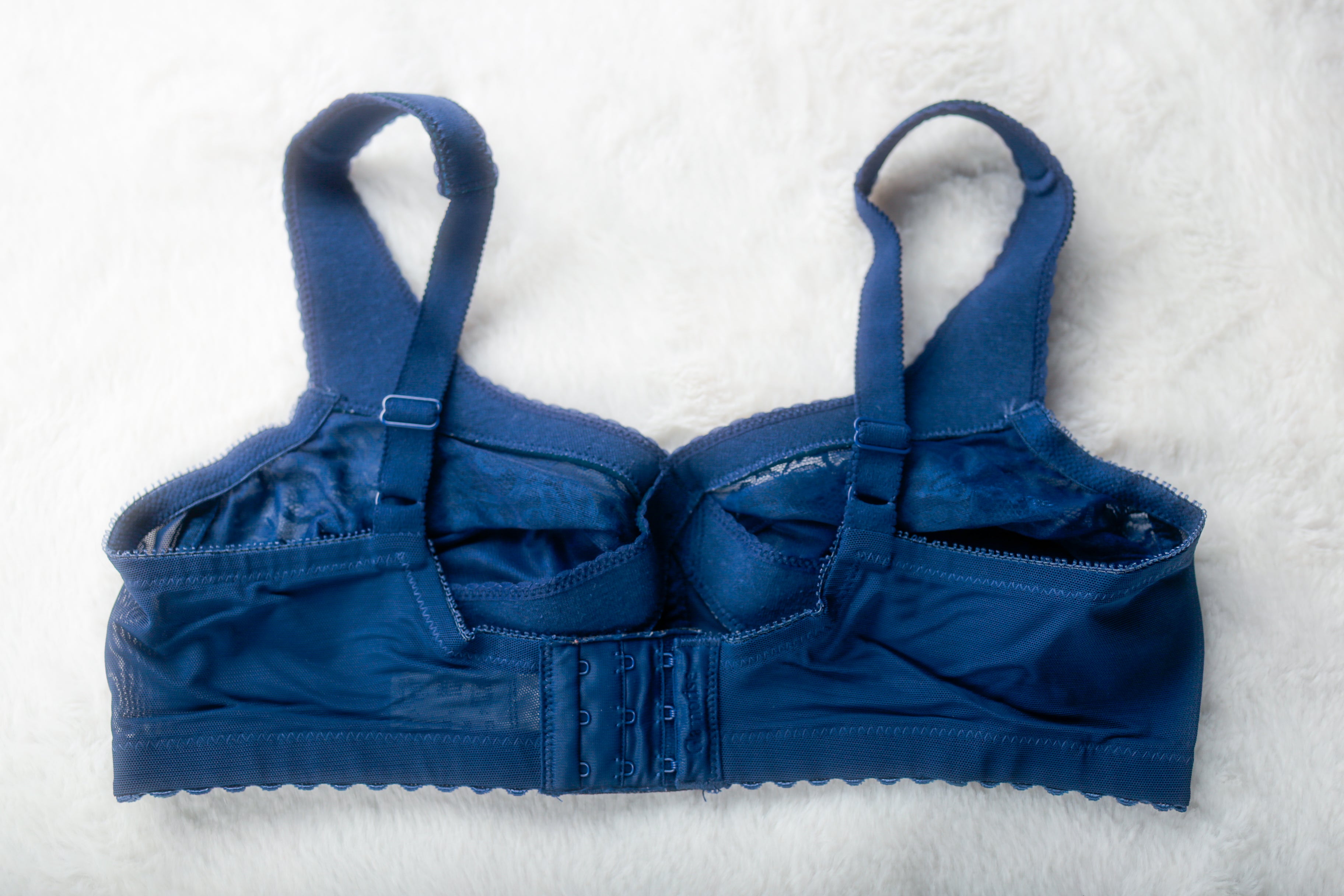 Glamorise 38B MagicLift Cotton Soft Cup Full Coverage Wireless Bra Blue 1000