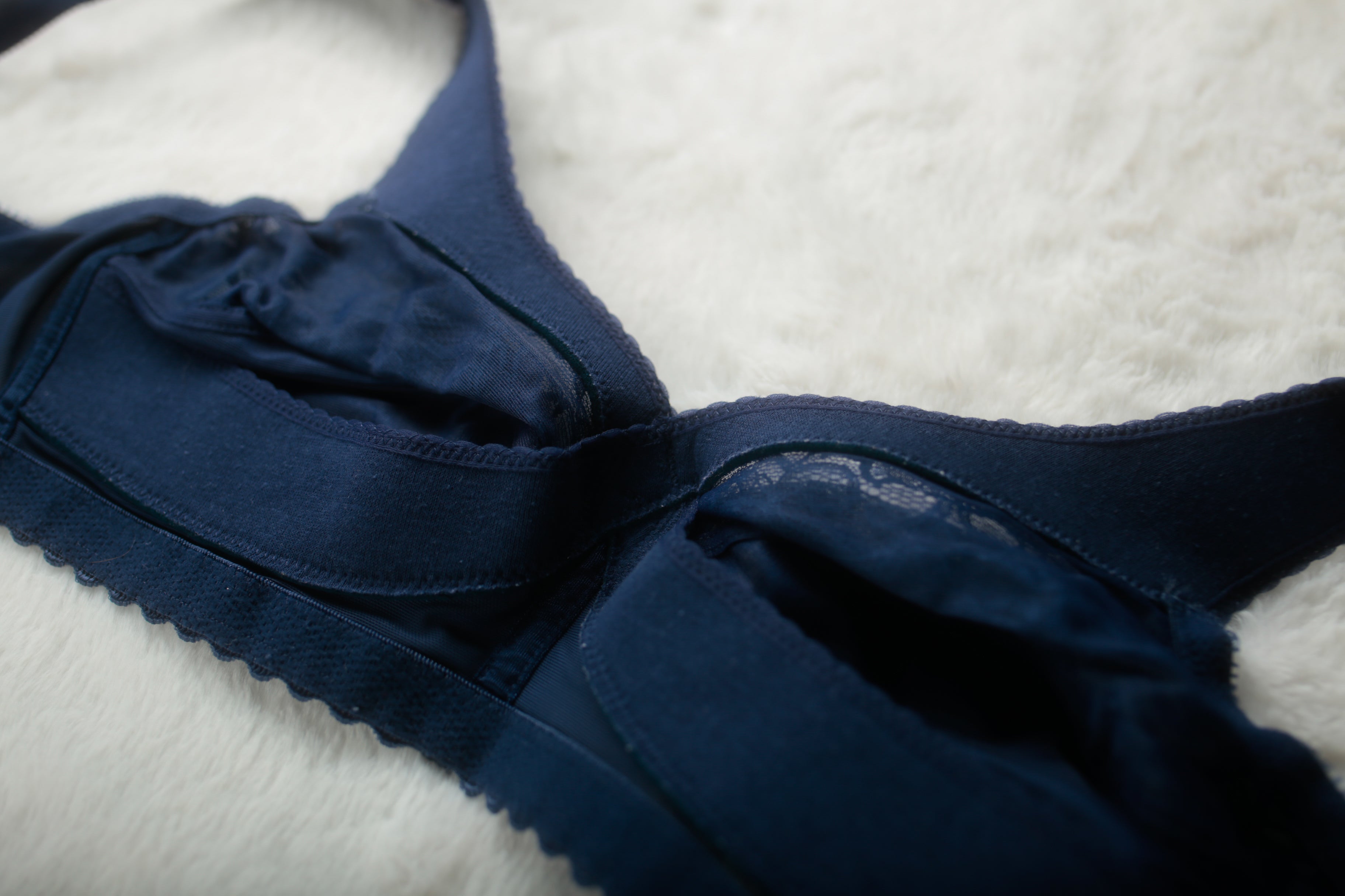 Glamorise 38B MagicLift Cotton Soft Cup Full Coverage Wireless Bra Blue 1000