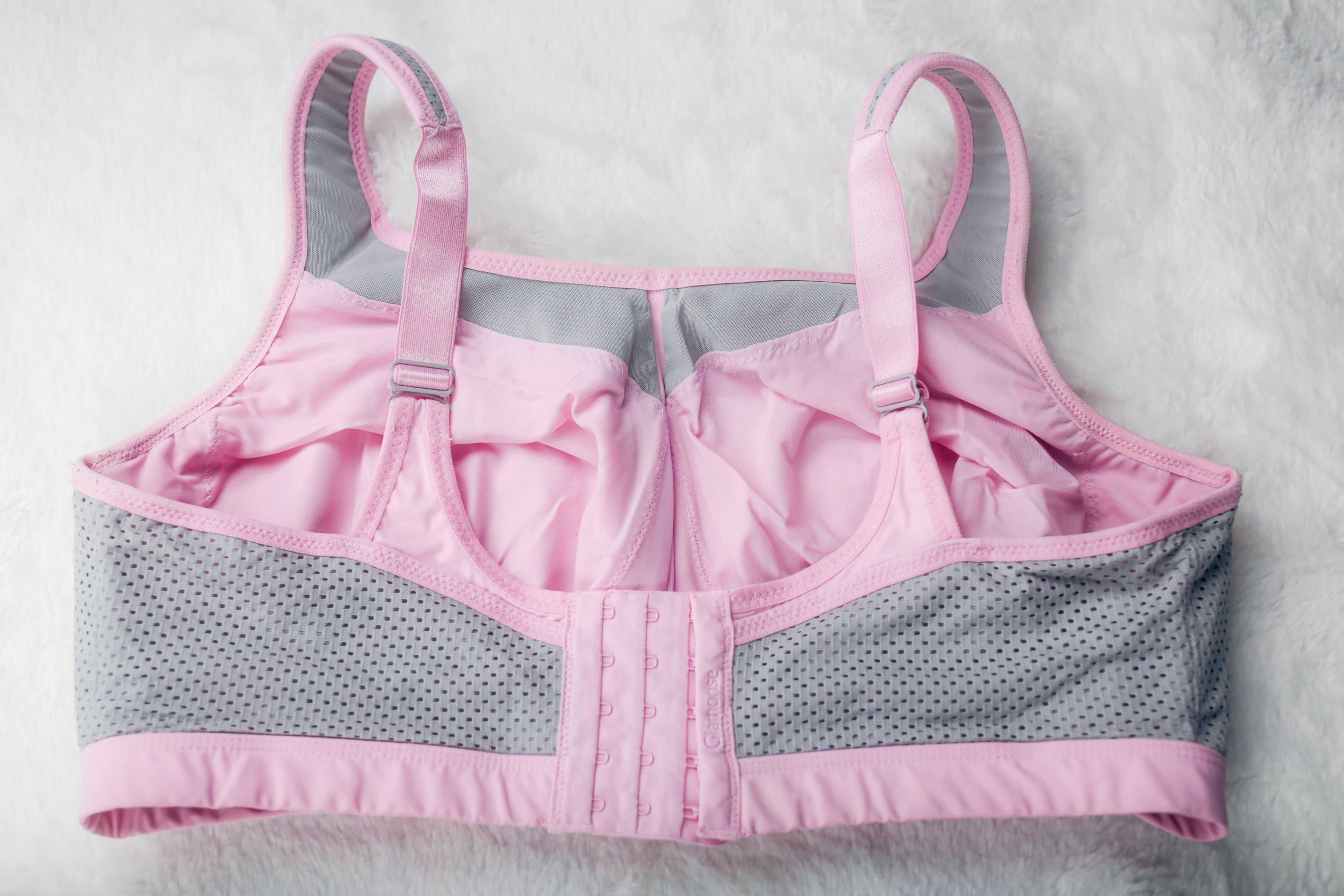 Glamorise US 40G UK 40F Underwire High Impact Sports Bra Pink 9066