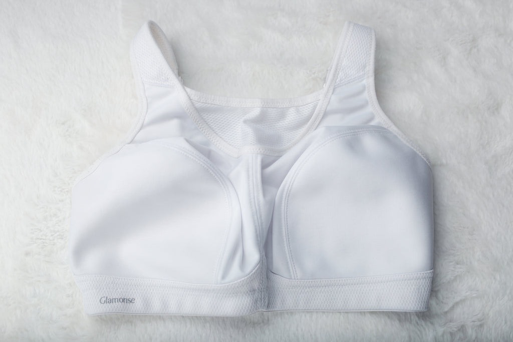 Glamorise 34F UK 34E No Bounce Camisole Wireless Sports Bra White 1066