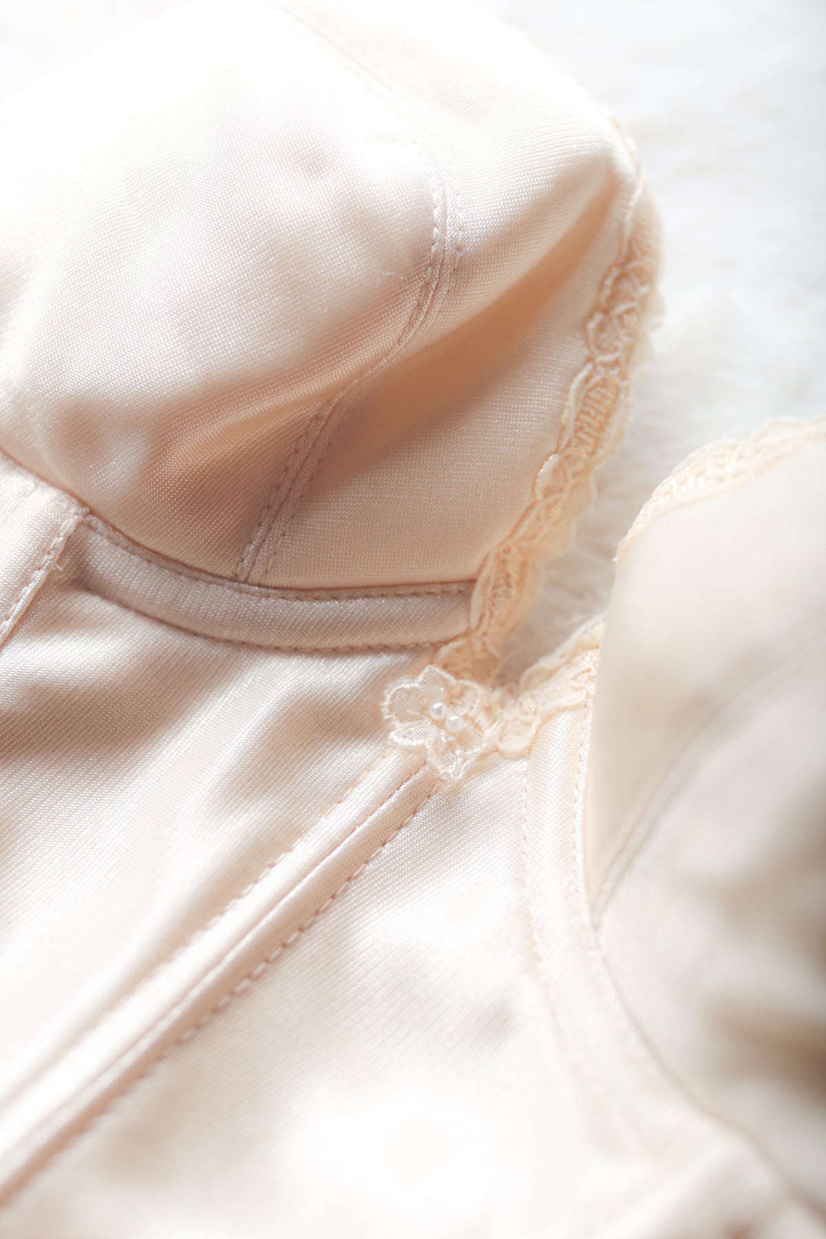 Carnival Vintage Retro Burlesque Low Back Strapless Corset Bustier Bra Beige 34B