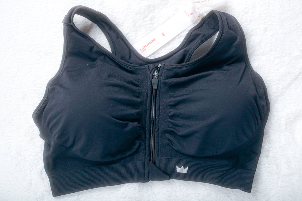Shefit 2Luxe Lounge Wireless Front-zip Sports Bra Black NEW