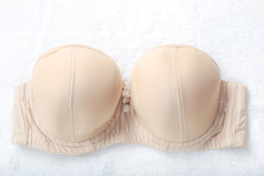 Curvy Kate Luxe Lined Molded Strapless Underwire Bra Beige 32D