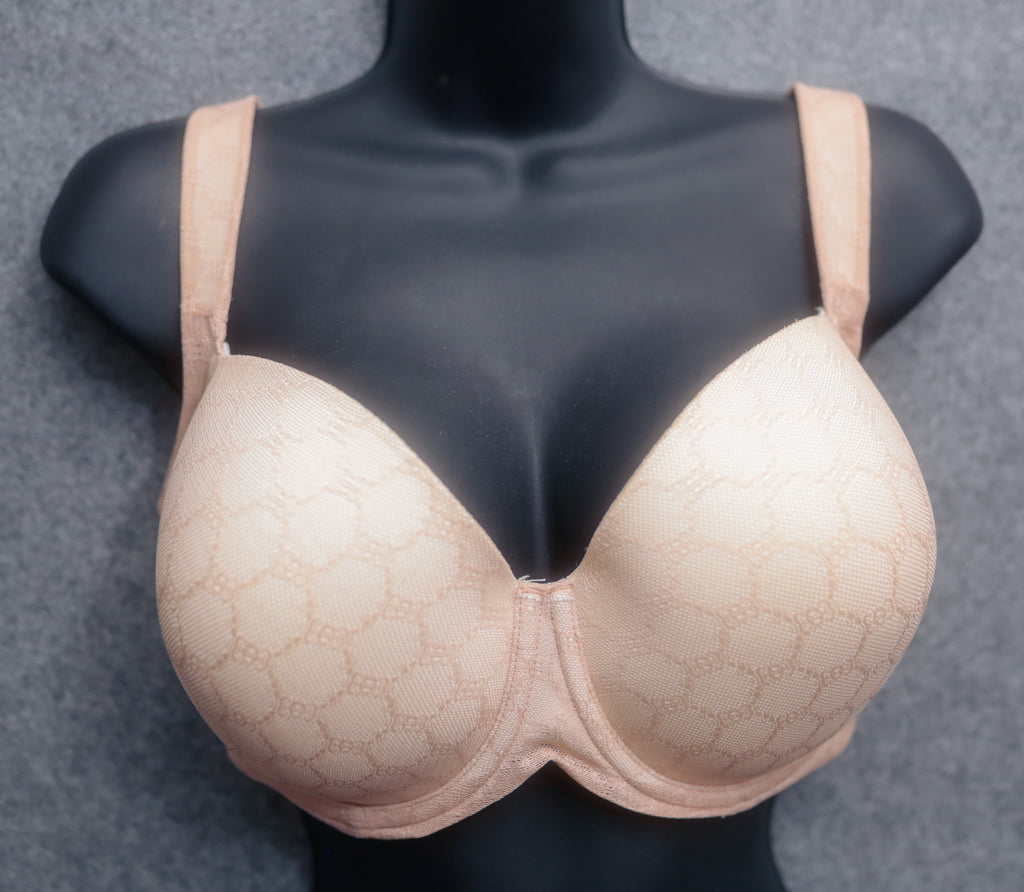Soma 36G Stunning Support Geo Lace Balconette Full Coverage Underwire Bra Light Pink